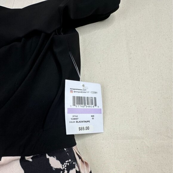 New Morgan & CO. Floral Scoop Neck Fit & Flare Dress size 11 Black - Picture 4 of 9
